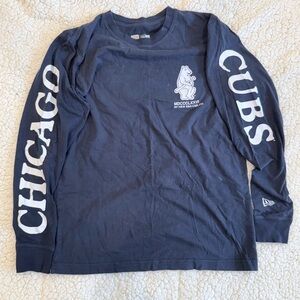 New Era Chicago Cubs Navy Long Sleeve Tee
